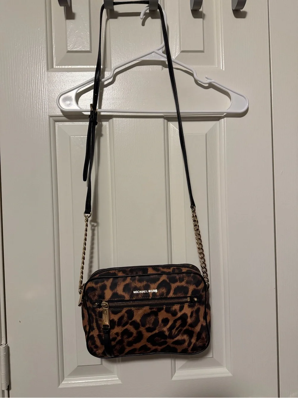 Michael Kors Leopard Print Crossbody - Brown/Black